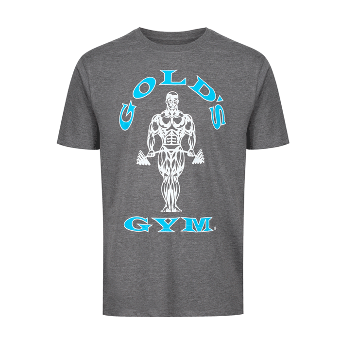 Bild av Gold's Gym Muscle Joe T-shirt, Grey Marl/Turquoise